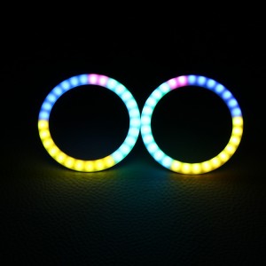 Großhandels-RGB, das LED-milchige Halo-Ringe für Scheinwerfer jagt
