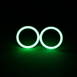 Ji bo Headlight RGB Chasing LED Milky Halo Rings
