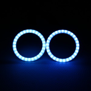 Cyfanwerthu RGB Chasing LED Llaethog Halo Rings ar gyfer Headlight