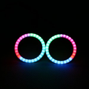 Lag luam wholesale RGB Chasing LED Milky Halo Rings rau Headlight