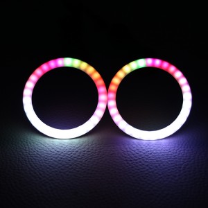 Atacado RGB Chasing LED Halo Rings leitoso para farol