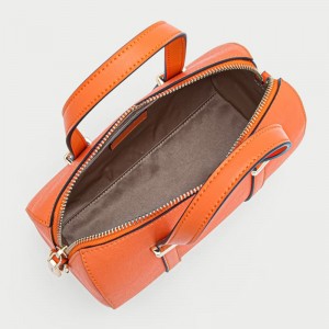 Custom Leather Women Small Handbag Boston Satchel City Bag