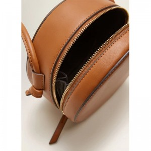 Custom Faux PU Leather Women Round Sling Bag