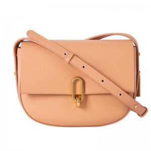 Custom Smooth Leather Saddle Crossbody Bag Shoulder Handbag Purse For Women