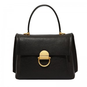 Women Pebble Leather Office Satchel Handbag