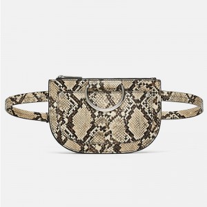 Wholesale Custom Handbags Women Manufacturers –  OEM Private Logo Snake Pattern Leather Waist Belt Bag For Women – Champion
