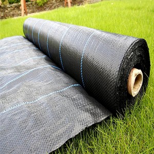 tikar kontrol gulma / penutup tanah / kain penghalang gulma untuk bahan pp / pe pertanian disesuaikan