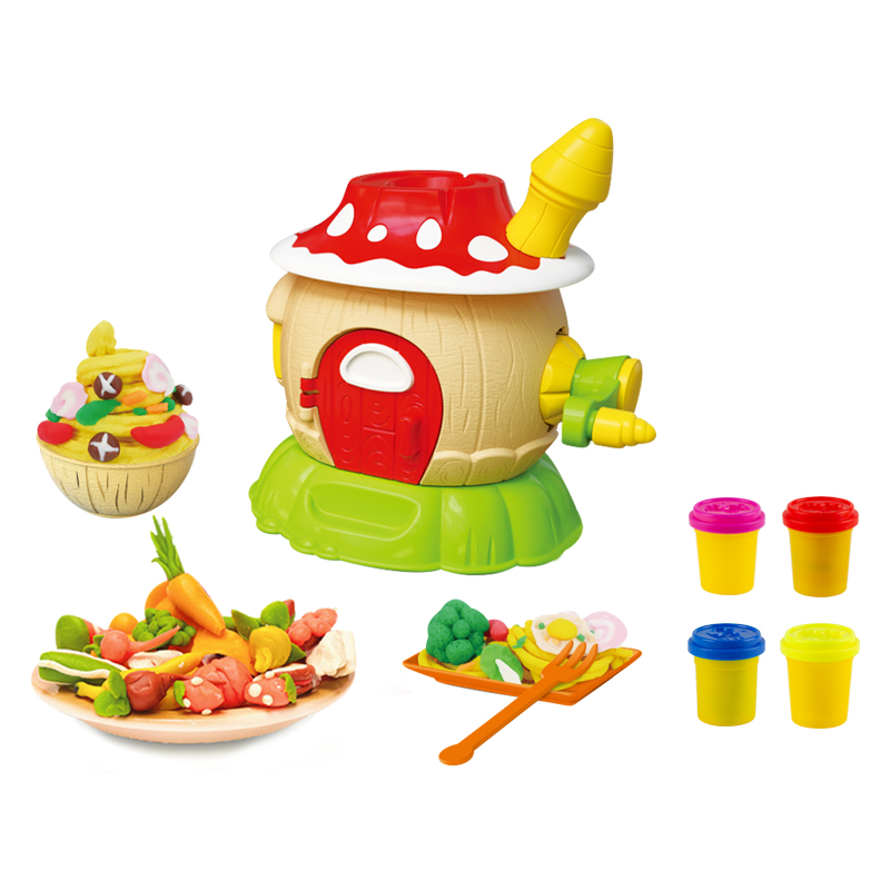Изготовленная на заказ форма для имитации кухонной еды для малышей, детская форма для раннего образования, экструдер для игрового теста, машина для изготовления домика на дереве, лапша, глиняная игрушка