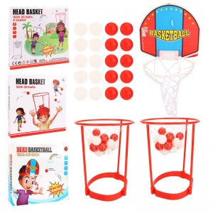 Parti İnteraktif Top Oyunu Kapalı Açık Spor Ayarlanabilir Sepet Net Kafa Bandı Kafa Çember Basketbol oyuncak seti Çocuklar ve Yetişkinler için