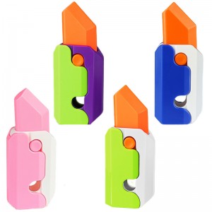 Светящиеся сенсорные игрушки для взрослых, маленький пластиковый выдвижной нож-морковь, опора для снятия стресса, 3D-печать, гравитационный нож-нож для редиса, игрушка