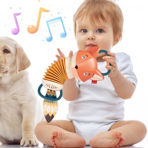 2023 Электрический музыкальный инструмент для раннего развития малышей, успокаивающая игрушка для развития мозга, милая мультяшная игрушка с лисой, аккордеоны