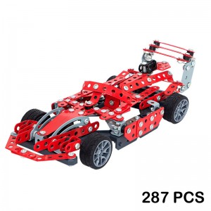 287PCS Metal Building Block Model Take-part Race Car Educational Children DIY Screwing Metal Assembly Toys