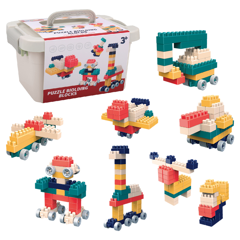 STEM творческий DIY Строительный игровой набор для малышей, просветляющие сборочные игрушки, 58 шт., пластиковые строительные блоки с большими частицами для детей