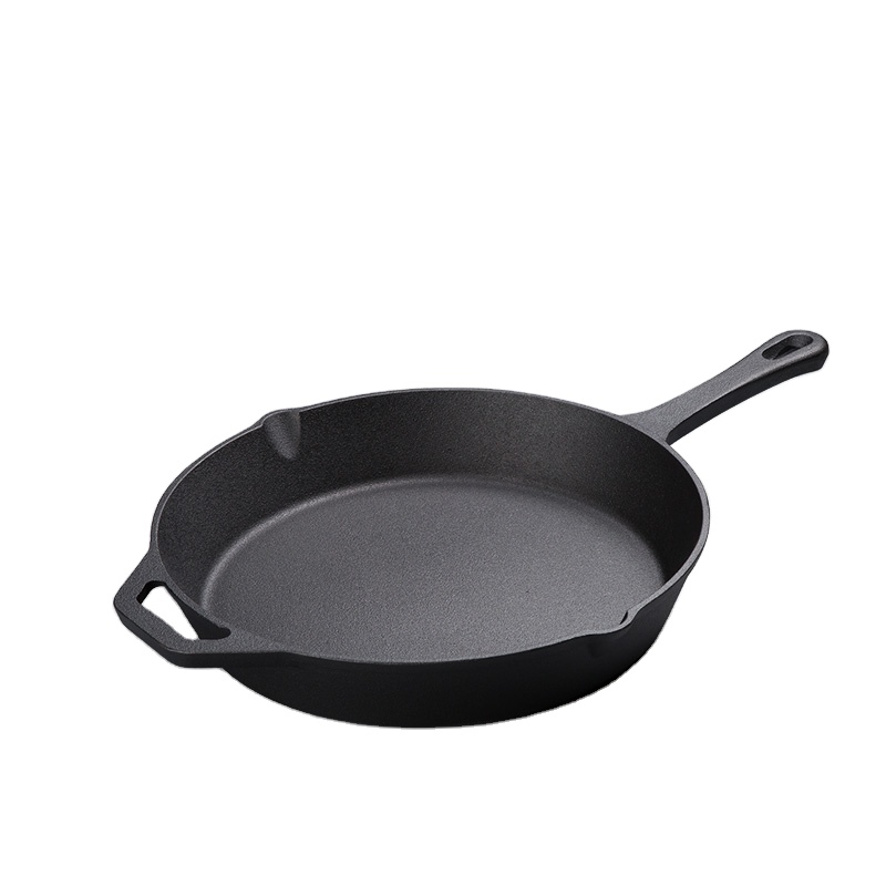 cast iron pre-seasoned kitchen cooking ware non stick skillet frying pans Featured Image