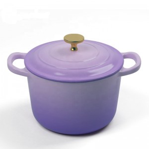 Cast iron oval casserole deep pot