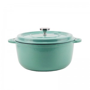 9.5 inch cast iron enamel cookware pot