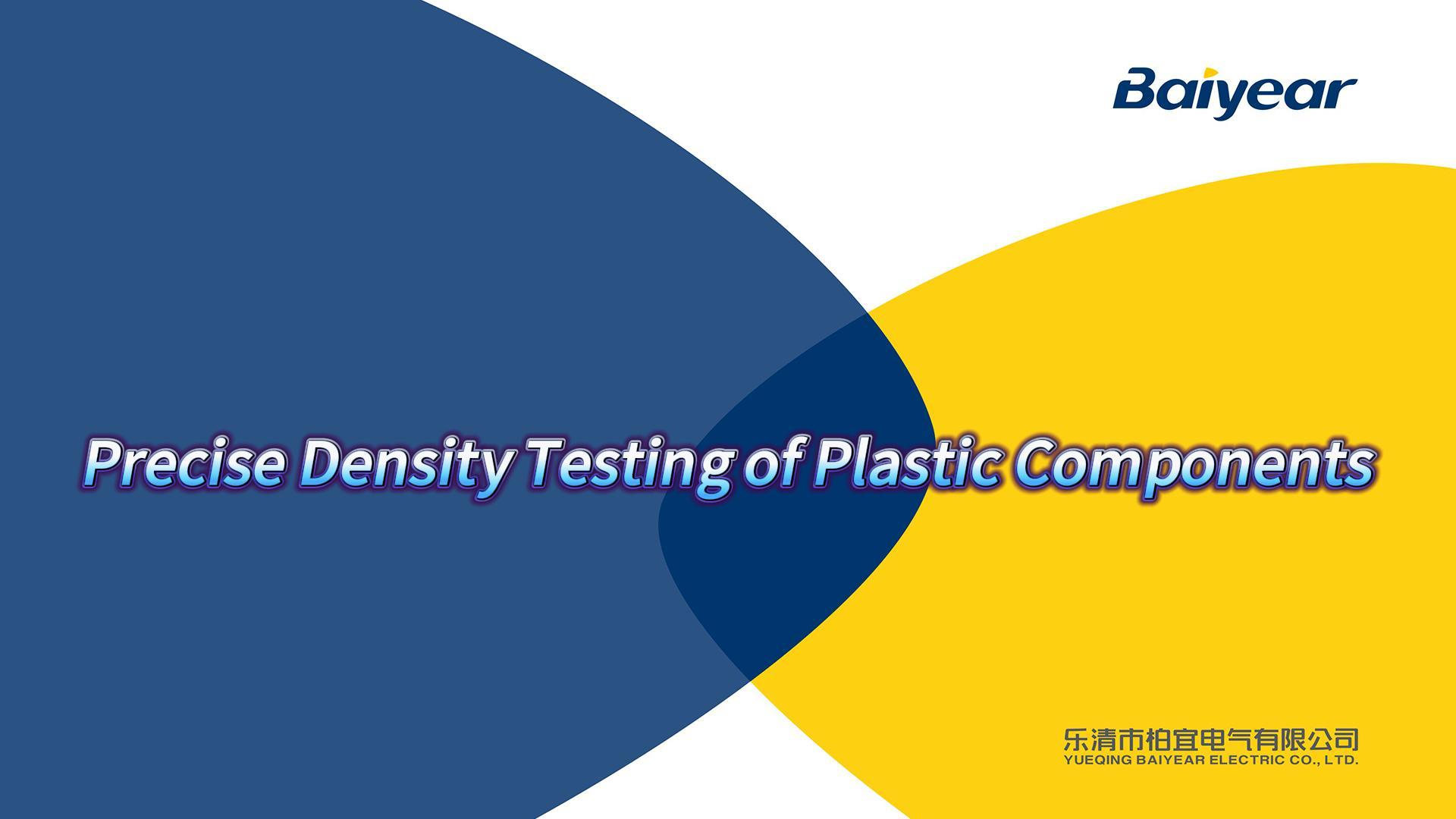 Densitetstest af plastkomponenter ved hjælp af fuldautomatisk elektronisk densitetsanalysator