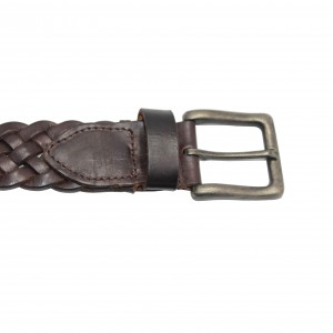 Leather Belt with Intricate Laser Cut Pattern and Tassel Detailing 35-15252