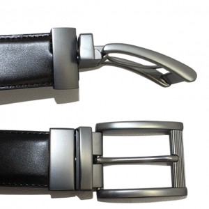 Factory Direct Supply Casual Leather Belt Black PU belt with alloy buckle  35-21058