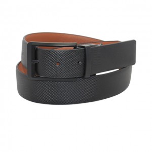 Logo personalizzato OEM ODM Cintura con fibbia ad ardiglione Uomo Cinture in vera pelle di vacchetta Cintura girevole reversibile da lavoro su un lato