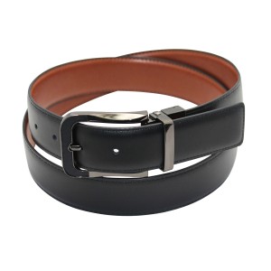 Reversible Belt with a Metallic Finish for a Shiny Look 35-23026