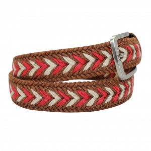Minimalist braided belt for simple style 35-23032B