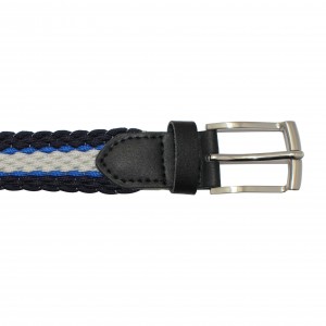 Distinctive Leather Belt with Asymmetrical Design 35-23034A