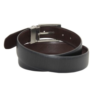 Embellished Suede Reversible Belt with Metal Accents 35-23425