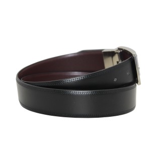 Reversible Belt with a Tartan Pattern for a Traditional Style 35-23432