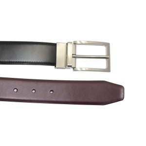 Reversible Belt with a Tartan Pattern for a Traditional Style 35-23432
