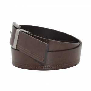 Leather Belt with Bold Embossed Pattern 40-23416