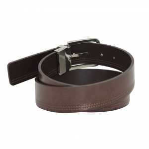 Leather Belt with Bold Embossed Pattern 40-23416