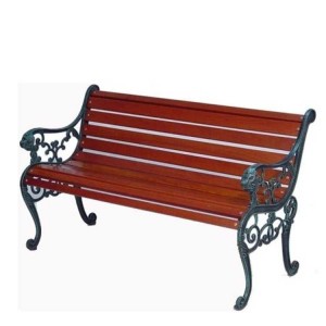 Cast Iron Wooden Garden Bench , Eco Friendly Outdoor Wooden Bench Seat