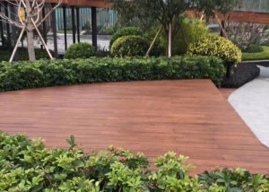 Fire Resistant Outdoor Wood Tile , Wood Deck Tiles Non Deformation For Boat