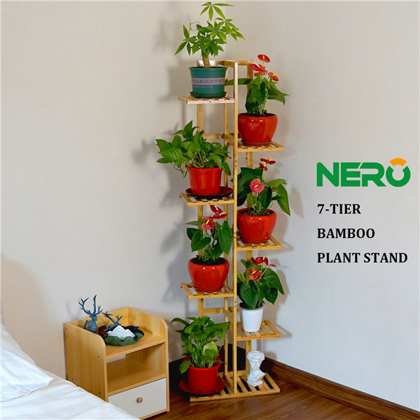 Nero Bamboo 7 tier Plant Stand