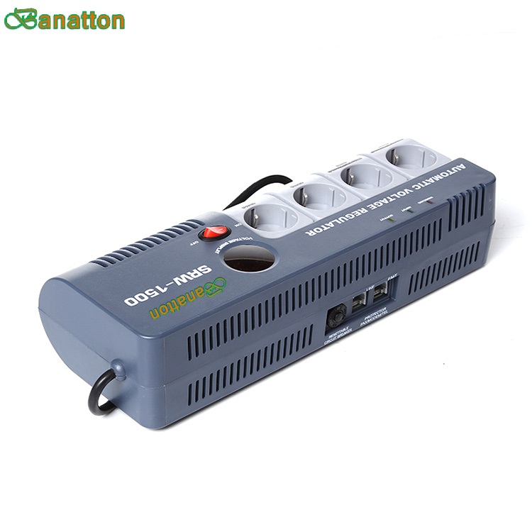 Banatton SRW 500VA 1000VA 1500VA Home Portable Socket Relay Type AC Voltage Regulator