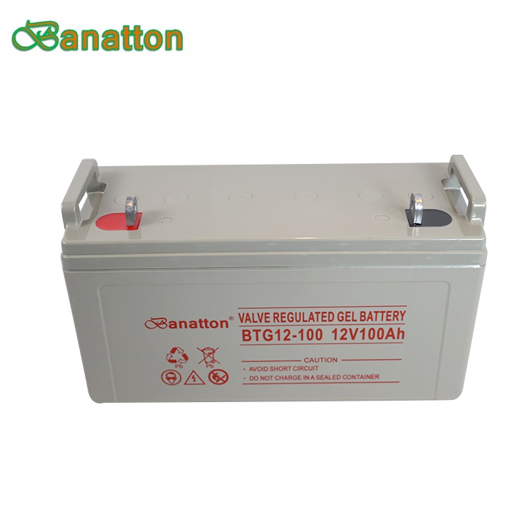 Banatton 12V100AH ​​200AH Ġel Rechargeable Ħażna AGM Ċomb Aċidu Solari Battery