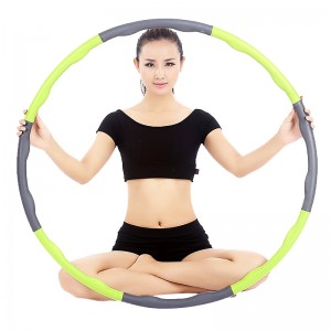 Weighted Exercise Fitness Hoop 8 Section Detachable Exercise Hoop, Portable Soft Adjustable
