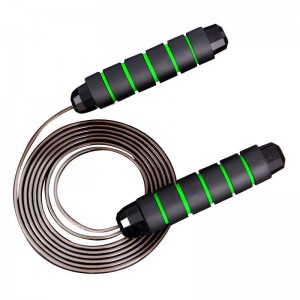 Custom Steel Wire Weighted Jump Rope with Long Handle for Kids Skipping Speed Exercise
