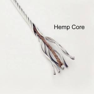 Fiber core 6×7+FC  6×19+FC 6×12+FC Galvanized Steel wire rope