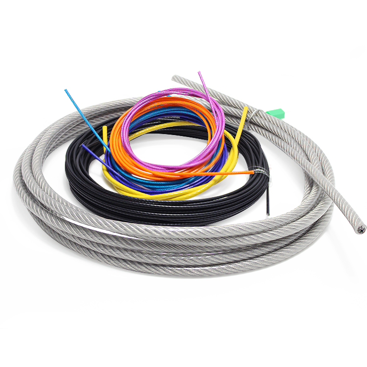 Colorful coated steel wire rope PVC PU Nylon coating galvanized wire cable Featured Image