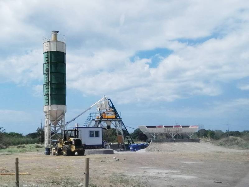 HZS35 concrete batching plant in Philippines