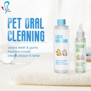 Factory Wholesale Private Label Pet plaque care Teeth Cleaning Plaque Tartar Care Dog plaque care gel and liquid