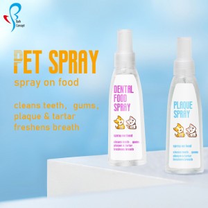 Factory hot sell custom OEM/ODM natural organic custom flavor cat dog oral spray oral care pet dental food spray
