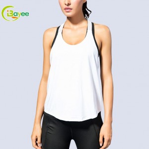Custom Ladies Sports Wear Yoga Gym Stringer Vest