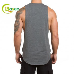 Camisetas de tirantes de exercicios de algodón con logotipo personalizado