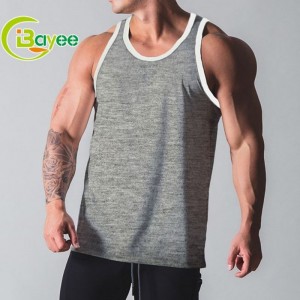 Gym Tank ຜູ້ຊາຍ Top Sports Cotton ມີໂລໂກ້ Custom