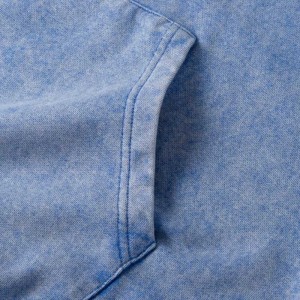 Prilagođena majica s kapuljačom od 100% pamuka isprana kiselinom