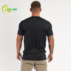 Bluzë për meshkuj me cilësi të lartë Fitness për tharje të shpejtë
