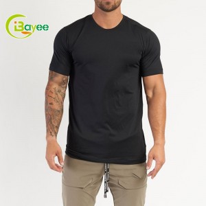 T-shirt fitness da uomo ad asciugatura rapida di alta qualità